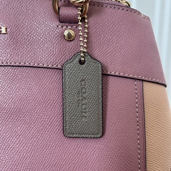 COACH MINI BROOKE CARRYALL in COLORBLOCK Dusty Rose Style # F31994 - Picture 3 of 14